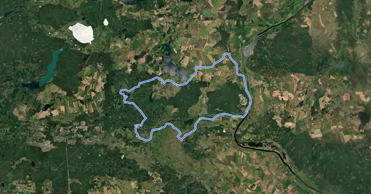 Маршрут Zisterziensertour на спутниковом снимке
