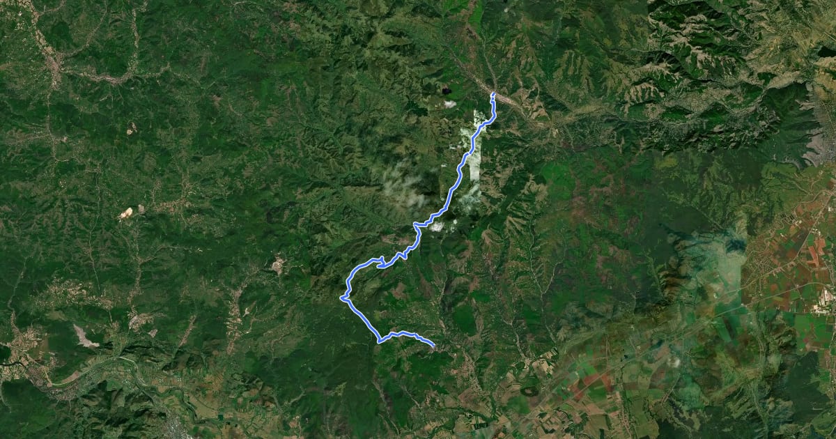 Маршрут Zlatna - Cheile Cibului - Mada - lângă Vf. Cepturar - Geoagiu Băi на спутниковом снимке
