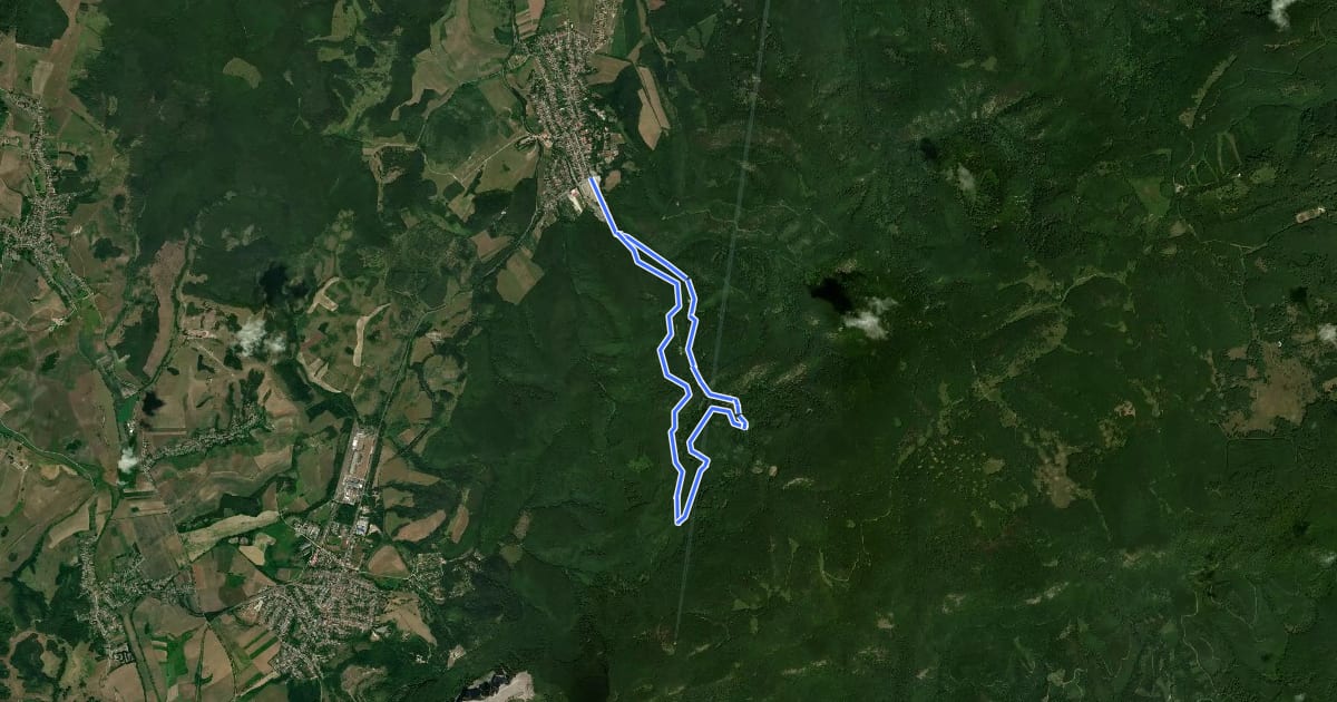 Маршрут zmtb Szalajka-völgyi -zöld mtb jelzés на спутниковом снимке