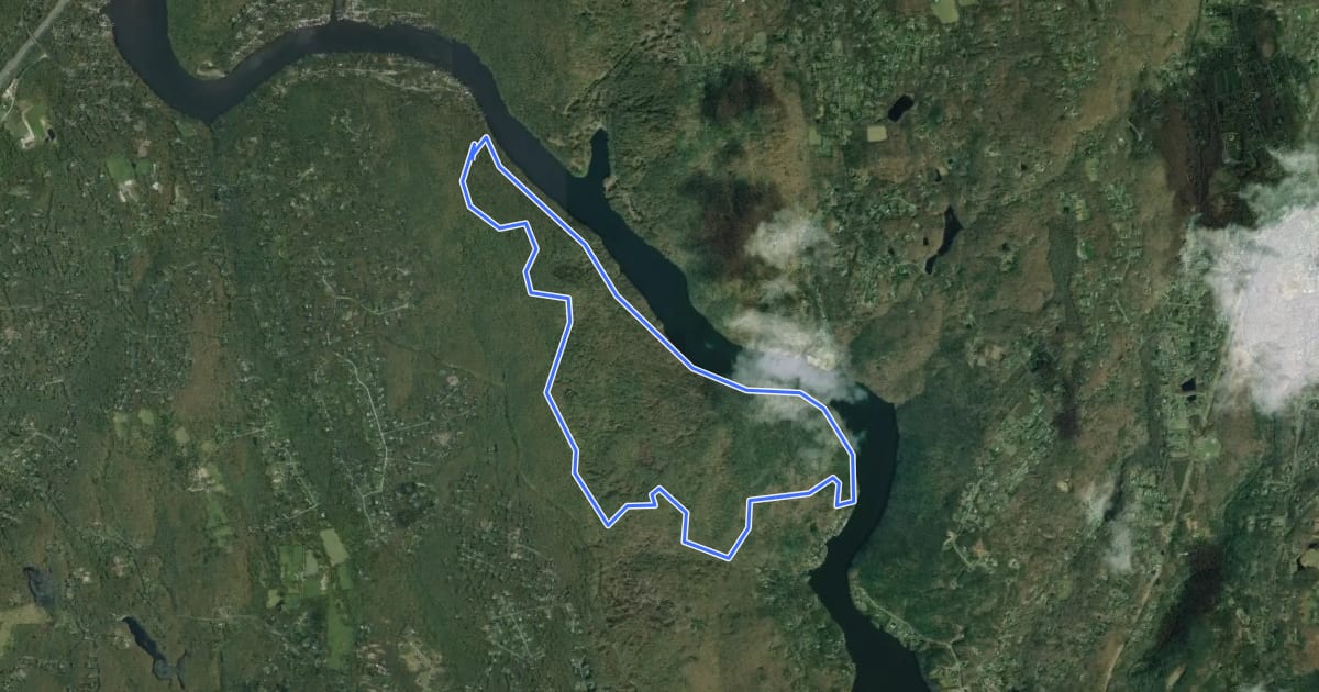 Маршрут Zoar Trail на спутниковом снимке