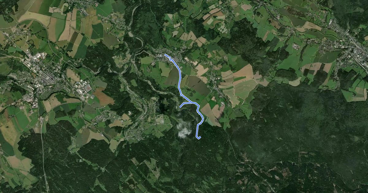 Маршрут Zoeblitz-Rabenbergweg на спутниковом снимке