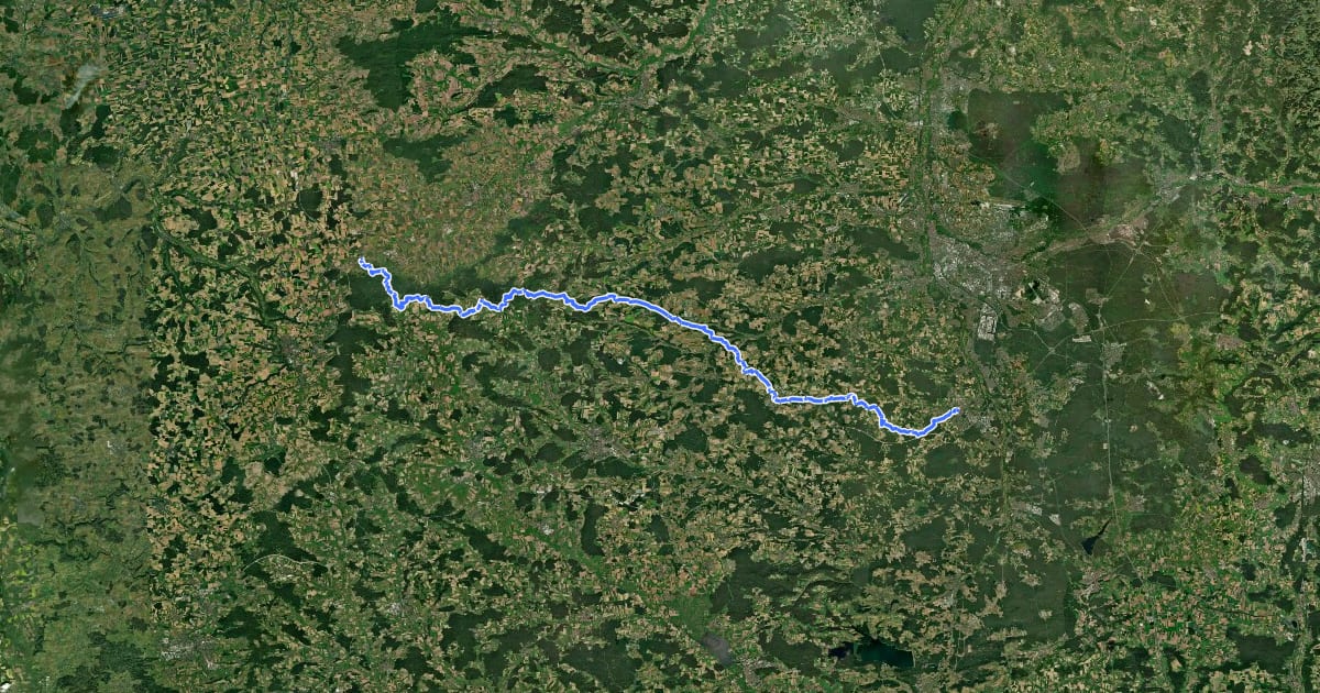 Маршрут Zollernweg на спутниковом снимке