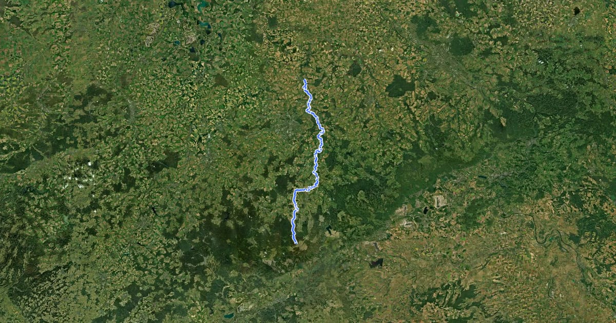 Маршрут Zschopautal - Wanderweg на спутниковом снимке