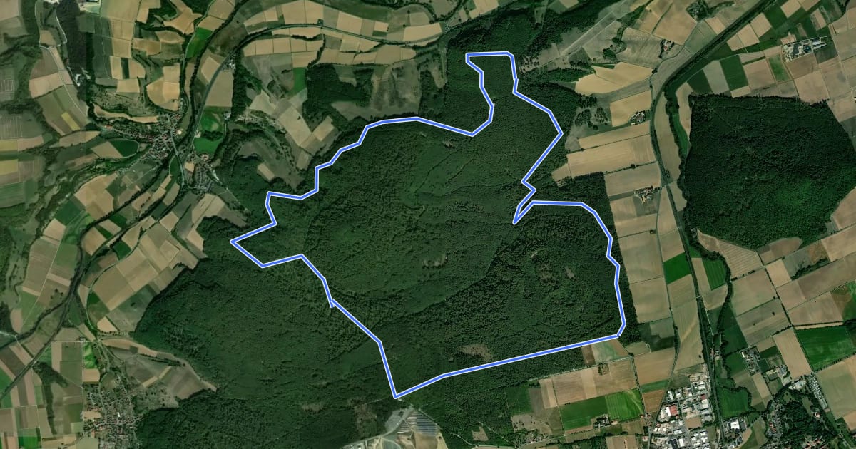 Маршрут Zu den Eberschützer Klippen на спутниковом снимке