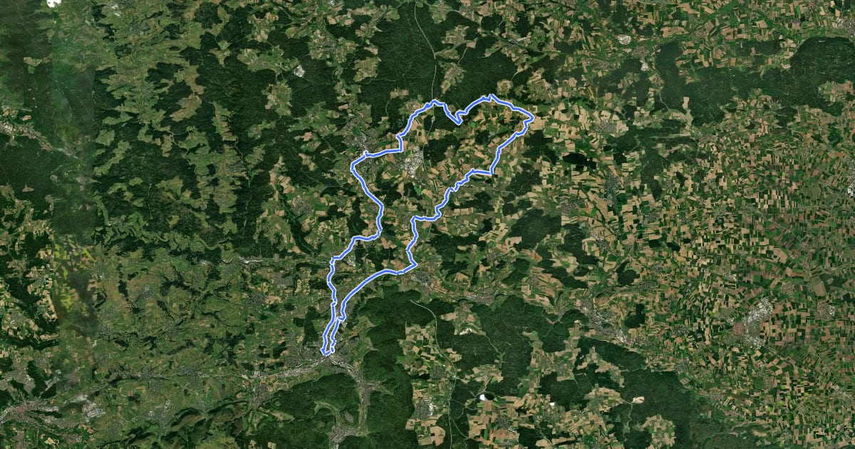 Маршрут Zu Römern und Alamannen на спутниковом снимке
