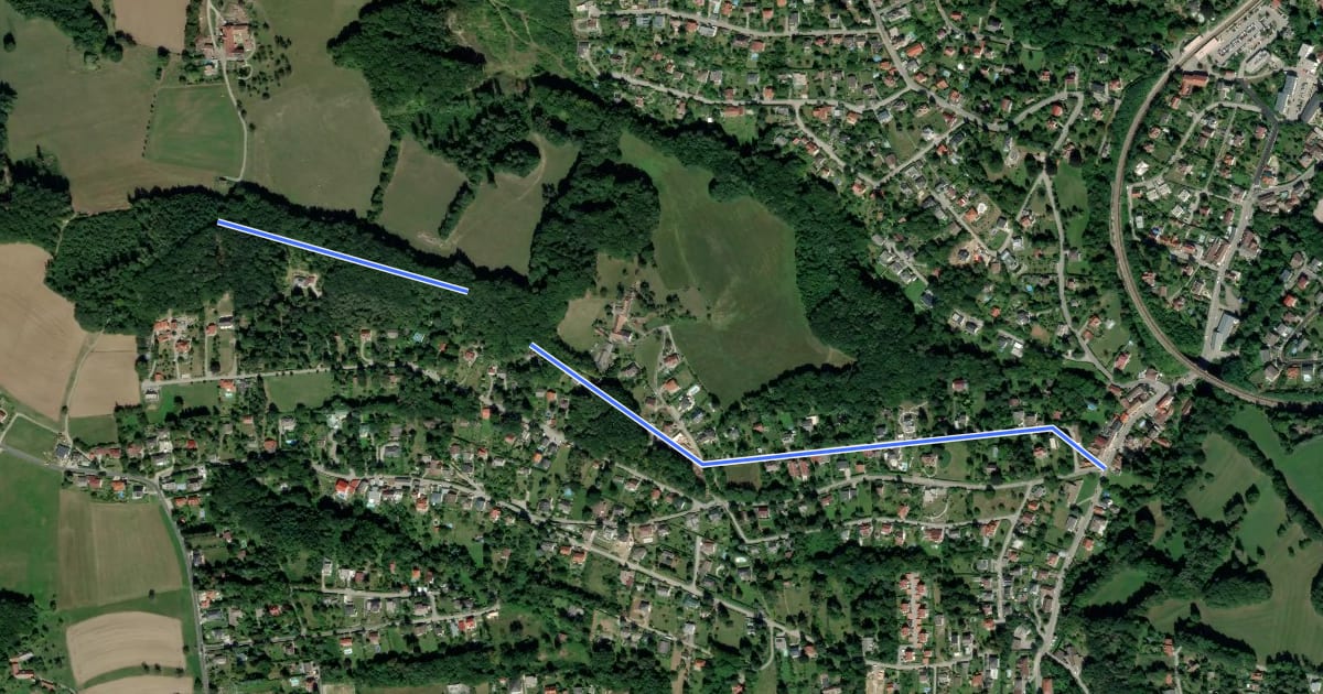 Маршрут Zubringer 11 Höhenwanderweg um Eichgraben на спутниковом снимке