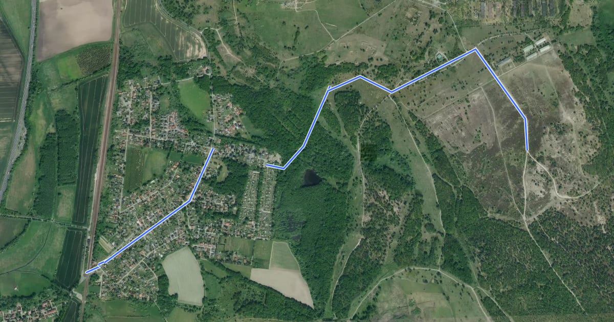 Маршрут Zubringerweg aus Richtung Bahnhof Priort über Priort Nord на спутниковом снимке