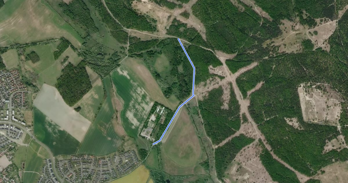 Маршрут Zubringerweg aus Richtung Fahrland / Speckdammbrücke на спутниковом снимке