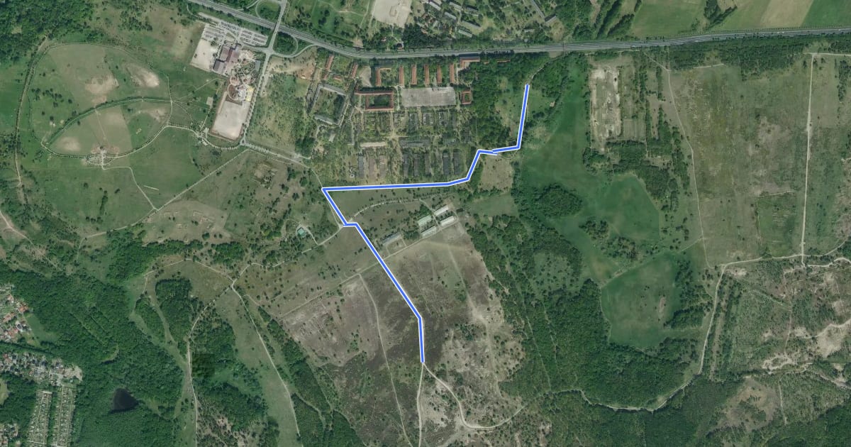 Маршрут Zubringerweg aus Richtung Fußgängerbrücke Elstal на спутниковом снимке