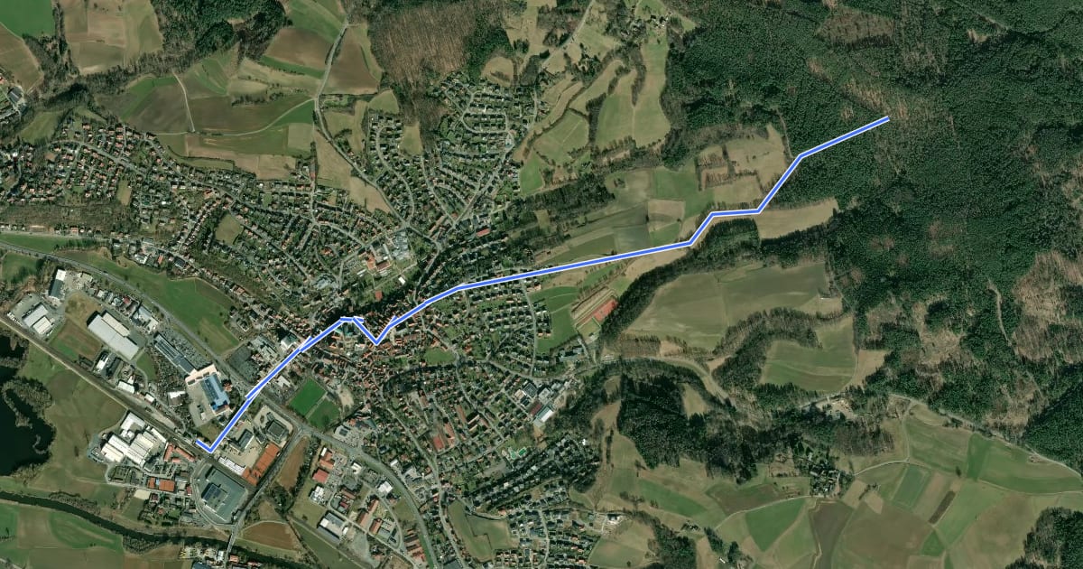 Маршрут Zubringerweg Bahnhof Burgkunstadt - Tafel 1525 на спутниковом снимке