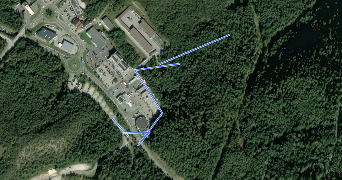 Маршрут Zufahrt Trailcenter на спутниковом снимке