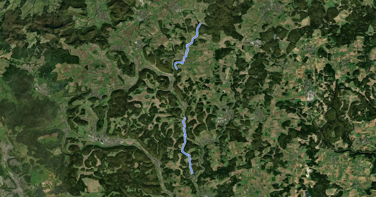 Маршрут Zugangsweg - Bärenhöhle Erpfingen Hörschwang Bronnen на спутниковом снимке