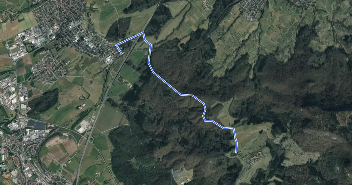 Маршрут Zugangsweg - Bodelshausen - Weg-1 - Bodelshausen (Bfh.) - Butzensee - Tiroler Kopf - Beuren на спутниковом снимке