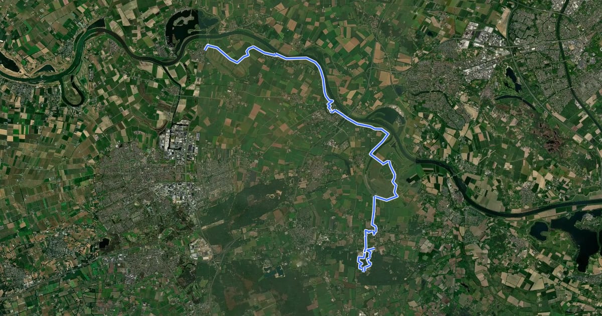 Маршрут Zuiderwaterlinie etappe 12: Megen - Reek на спутниковом снимке