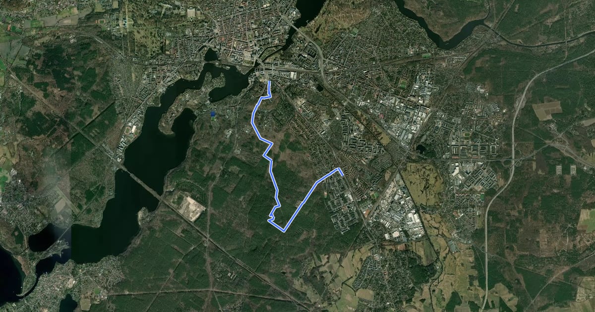 Маршрут Zum Kleinen Ravensberg на спутниковом снимке