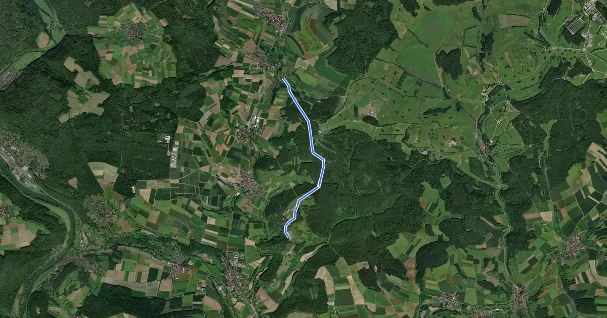 Маршрут Zur Ruine Homburg на спутниковом снимке
