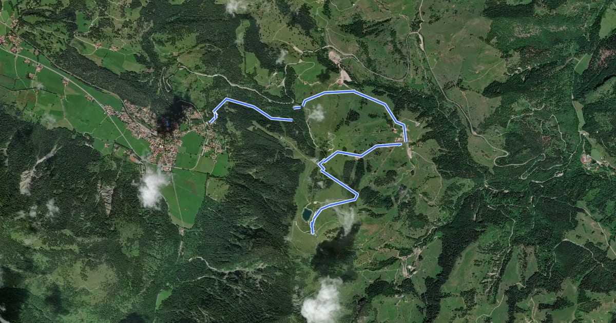 Маршрут Zur Walleralm und zurück на спутниковом снимке