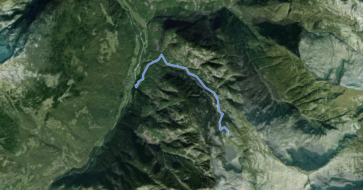 Маршрут Zustieg Rifugio Tomeo на спутниковом снимке