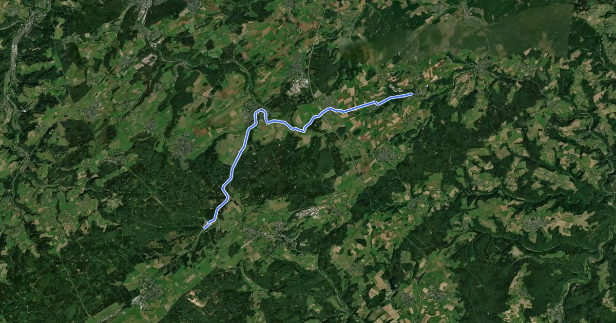 Маршрут Zuweg Erftradweg von Bf. Blankenheim на спутниковом снимке