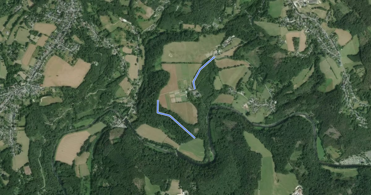 Маршрут Zuweg Erlebnisweg Wupper: Hohenscheid - на спутниковом снимке