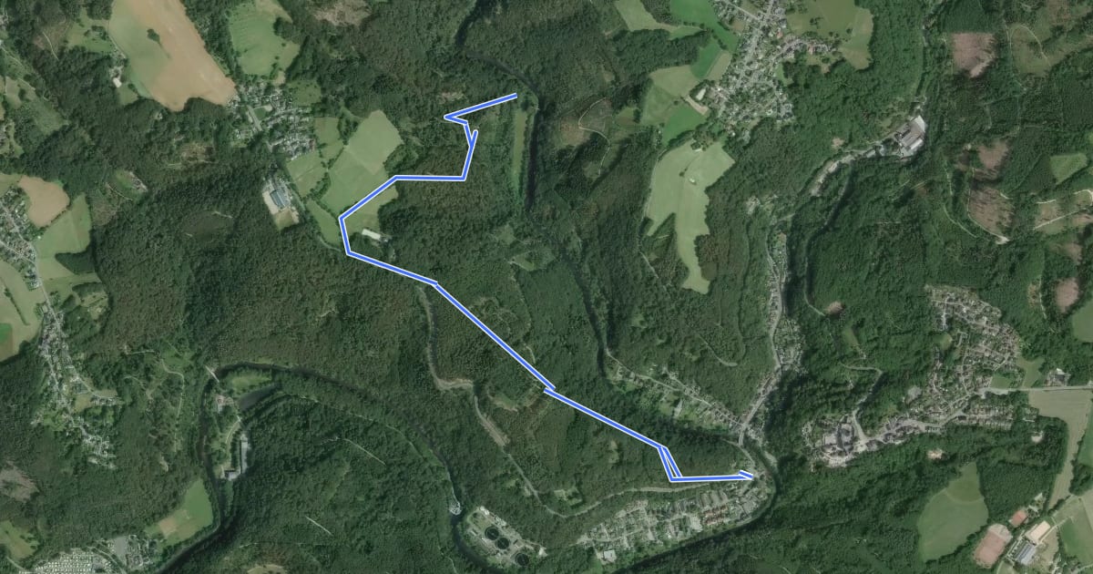 Маршрут Zuweg Erlebnisweg Wupper: Wiesenkotten - Burg на спутниковом снимке