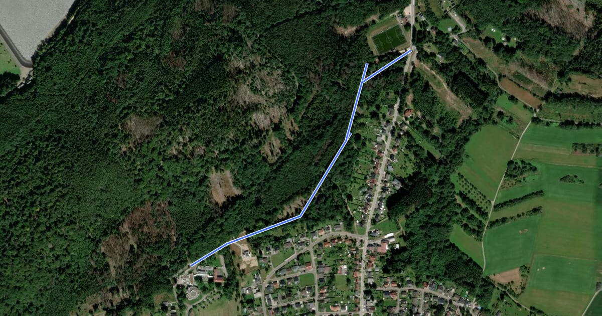 Маршрут Zuweg Saar-Hunsrück-Steig nach Otzenhausen на спутниковом снимке