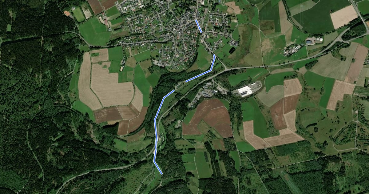 Маршрут Zuweg Saar-Hunsrück-Steig nach Reinsfeld на спутниковом снимке