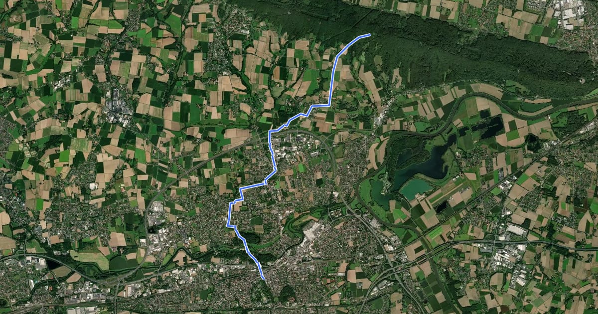 Маршрут Zuweg von Bad Oeynhausen zum Wittekingsweg на спутниковом снимке