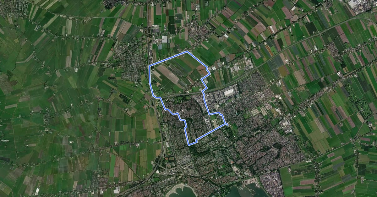 Маршрут Zwaagdijkroute на спутниковом снимке