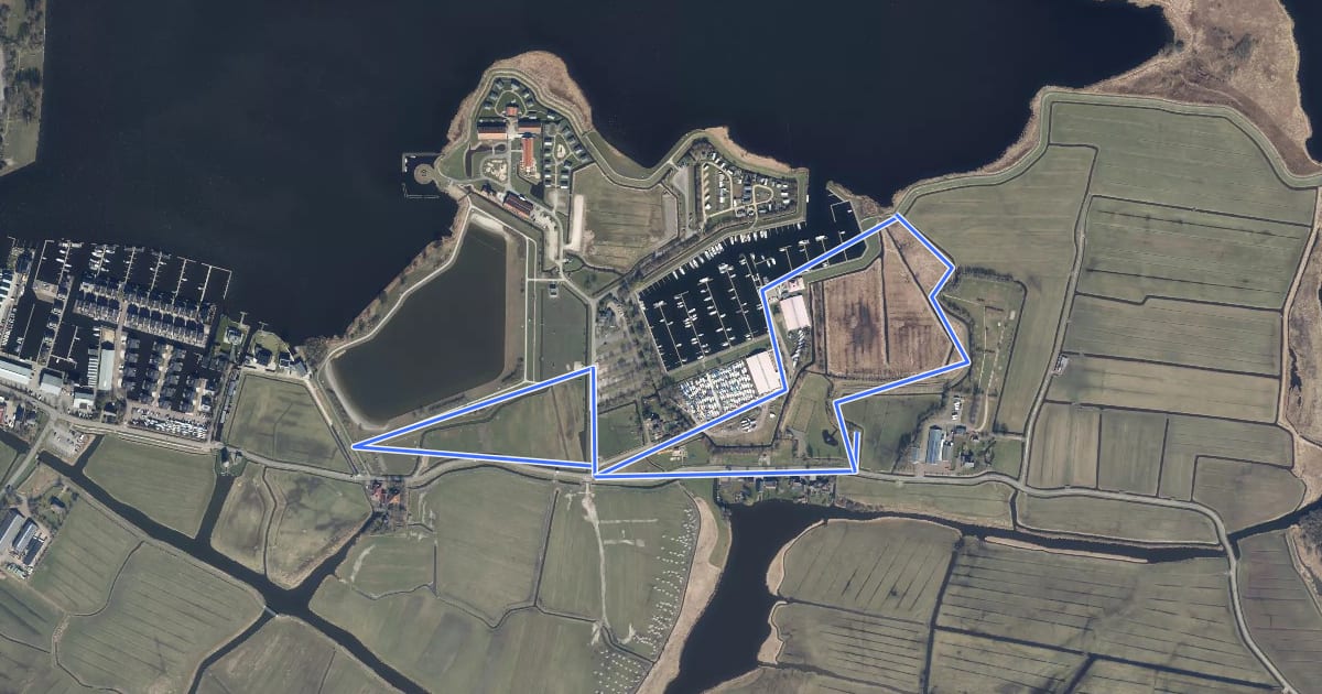 Маршрут Zwaansmeerpadroute на спутниковом снимке