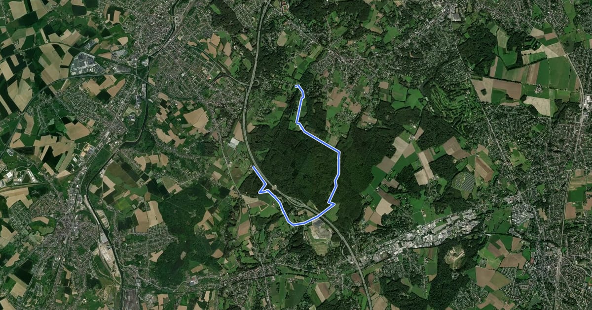 Маршрут Zwarte Route Halle на спутниковом снимке