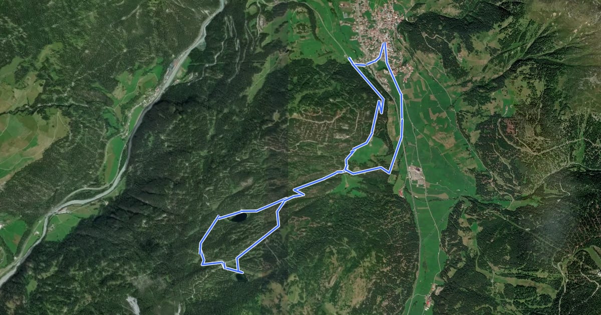 Маршрут Zwei Seenrunde на спутниковом снимке