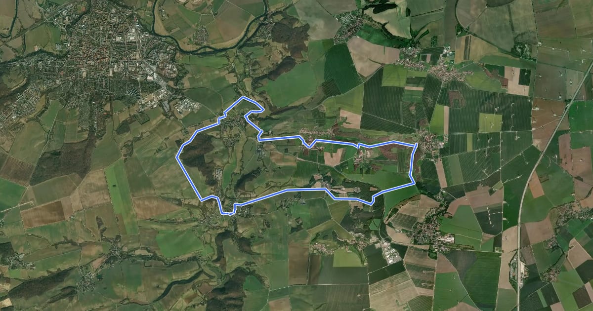Маршрут Zwei Täler Rundweg на спутниковом снимке