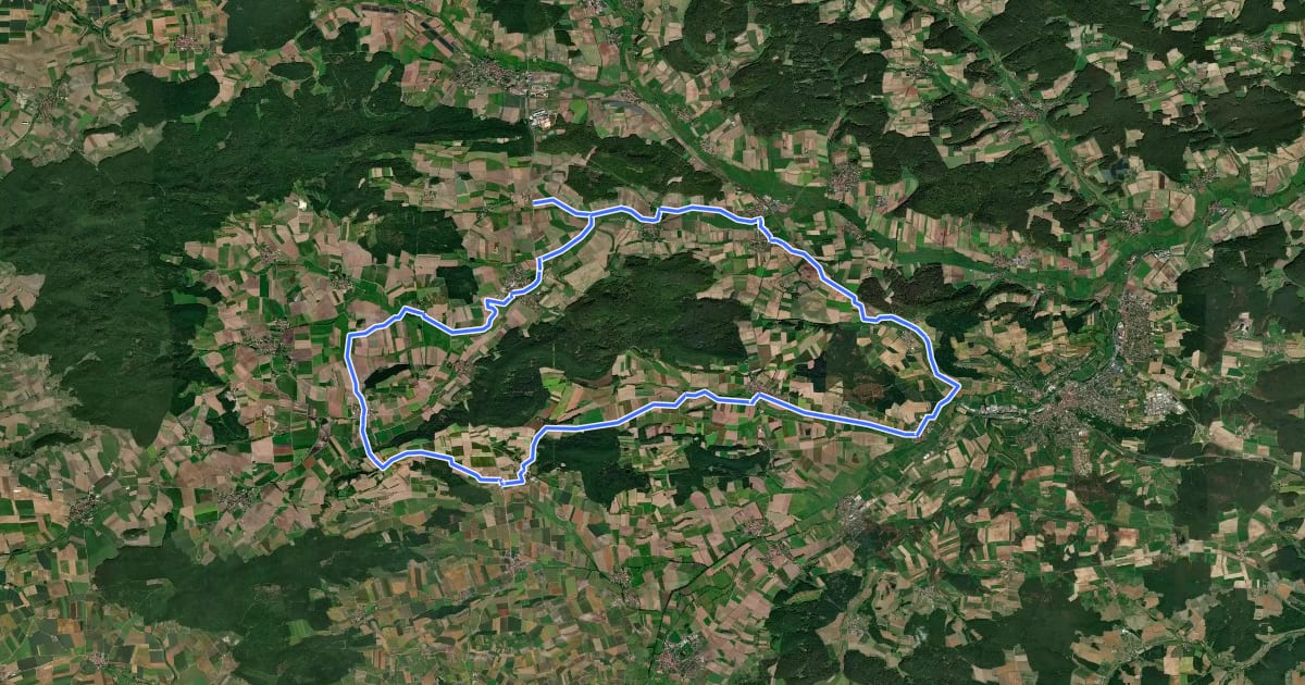 Маршрут Zwei Täler Tour на спутниковом снимке