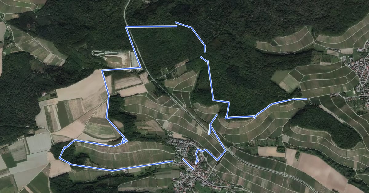 Маршрут Zweifelberg Panorama - Wander3Klang Brackenheim на спутниковом снимке