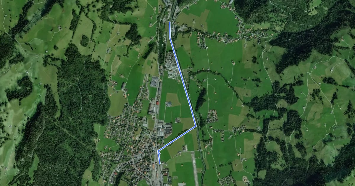Маршрут Zweisimmen - Forellensee на спутниковом снимке