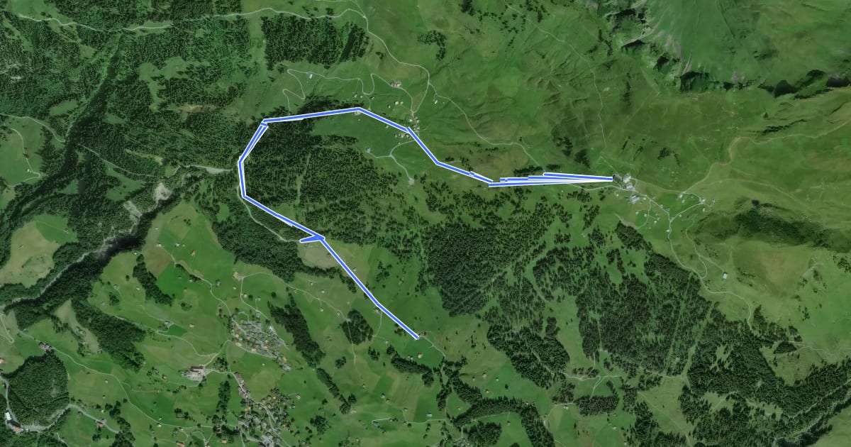Маршрут Zwergenweg Käserstatt-Lischen на спутниковом снимке