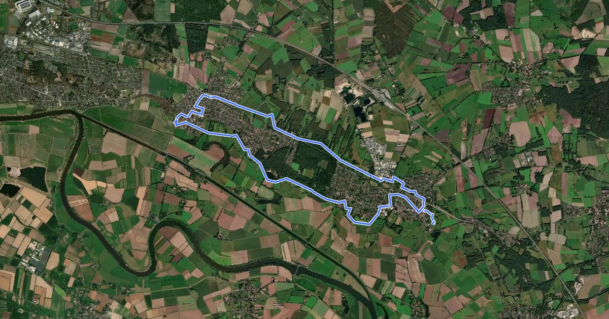 Маршрут Zwischen Schloss und Burg на спутниковом снимке