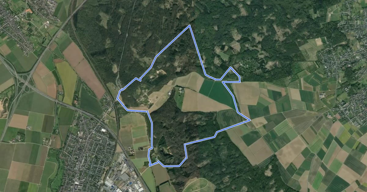 Маршрут Zwischen Ville und Eifel на спутниковом снимке